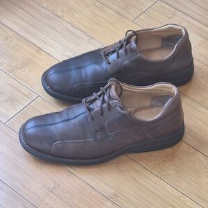 JOHNSTON & MURPHY Shuler Bicycle Brown Pebble Lace-up Size 10M Comfort & Style